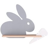  LED dečija zidna svetiljka sa policom RABBIT LED/4W/230V siva/bela/drvo | Eponuda.com