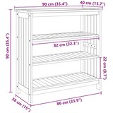  Vrtni ormar Prirodna 90 x 40 x 90cm Čvrsto drvo akacije | shoptok.hr
