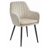 Brandless Stol LUGO - bež žamet / črne noge x 1, (22044104) | Shoptok.si