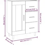 Komoda boja dimljenog hrasta 69,5x34x90 cm konstruirano drvo