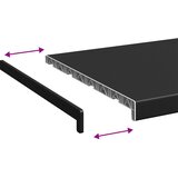  Prozorska klupčica Crno s drvenim uzorkom 120 x 45 x 4,5 cm PVC | shoptok.hr