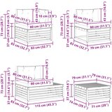 8 8 kom. Set vanjskih sofa Poliester Bijela | shoptok.hr