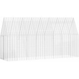  Kavez za zečeve Srebrno 400 x 100 x 210 cm Cinkani čelik | shoptok.hr