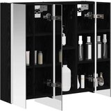  Kupaonski ormar s ogledalom Crni hrast 63 5 x 15 5 x 60 5 cm | shoptok.hr