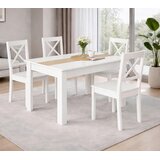 MID.YOU JEDILNA MIZA, bela, medeni hrast | Shoptok.si