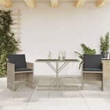 vidaXL 3-dijelni bistro set s jastucima svjetlosivi od poliratana Cijene