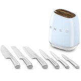 Smeg KBSF02PB Blok nožev 6-delni modri, pastelno komplet nožev. | Shoptok.si
