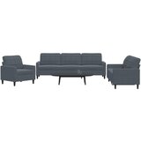 vidaXL 3-dijelni set sofa s jastucima tamnosivi baršunasti | shoptok.hr