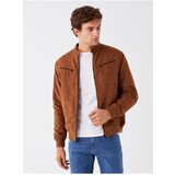 LC Waikiki Standard Fit Men's Suede Coat with a Stand Up Collar. | shoptok.hr