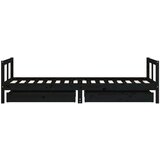  Dječjeg kreveta s ladicama crni 80 x 200 cm od borovine | shoptok.hr