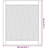  Vrata za ormarić rešetkasti dizajn 2 kom 59,5x69 cm borovina | shoptok.hr