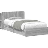  Okvir kreveta s pohranom s ladicama Siva Sonoma 90 x 190 cm | shoptok.hr