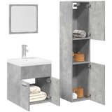 vidaXL 3-dijelni set kupaonskog namještaja siva boja betona drveni | shoptok.hr