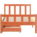 vidaXL Okvir kreveta bez madraca voštano smeđi 75 x 190 cm od borovine | shoptok.hr