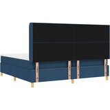  LED Box Spring Krevet s uzglavljem Plava 200 x 200 cm tkanina | shoptok.hr