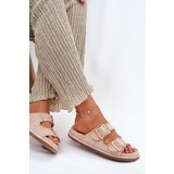 Boto Women's Sandals With Buckles And Decorative Stitching Beige Visley | shoptok.hr