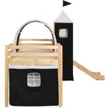  Otroški pograd s toboganom in lestvijo borovina 97x208 cm, (20787667) | Shoptok.si
