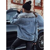DStreet Kurtka damska FURDENIM jeansowa z futerkiem jasnoniebieska | shoptok.hr