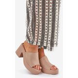 Boto Women's Sandals On Heels And Platform Khaki Omeisa | Shoptok.si