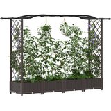  Povišeni krevet s mrežom i krovom Smeđa 207 x 40 x 126 cm PP | Eponuda.com