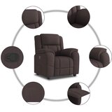  Naslonjač od tkanine tamnosmeđi | shoptok.hr
