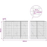  Gabion s žicom debljine 3,5 mm i mrežom 5x10 cm 650x20x100 cm | shoptok.hr