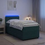  Boxspring krevet s madracem Tamnozelena 90 x 190 cm Baršun | shoptok.hr