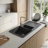  Sudoper s dvostrukom posudom Granite 96 x 50 x 31 cm Grafitna Slike