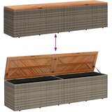  Vrtna kutija za pohranu siva 220x50x54 cm od poliratana i drva | shoptok.hr