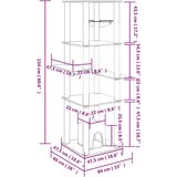  Penjalica za mačke sa stupovima za grebanje krem 154 cm | shoptok.hr