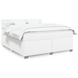 Maison Chic Box spring postelja - Vzmetna postelja z vzmetnico bela 180x200 cm umetno usnje SL17439, (21895102) | Shoptok.si