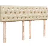  Krevet s oprugama i madracem krem 140 x 190 cm od tkanine | shoptok.hr