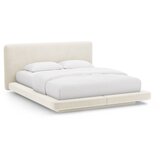 Micadoni Tapecirani bračni krevet 200x200 cm boje slonovače Linea – | shoptok.hr