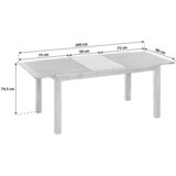 Gardenson Vrtna Miza Paraiba, 150x74,5x90cm, Masivno | Shoptok.si