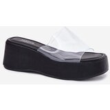Boto Womens sandals with transparent strap on wedge black Meltiana | shoptok.hr