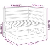  Kutna vrtna sofa od masivne borovine | shoptok.hr
