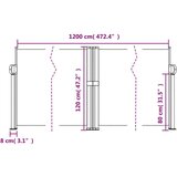  Zložljiva stranska tenda temno zelena 120x1200 cm | Shoptok.si