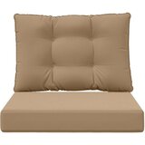  Jastuk za vanjsku sofU 2 pcs Sivo-smeđa Poliester - Sivo-smeđa 60 x 60 cm 1x sjedalo +1x naslon (2D s bartagom) | shoptok.hr