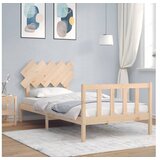 vidaXL Posteljni okvir z vzglavjem 100x200 cm trden les Cene
