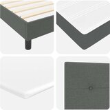 Box Spring Krevet s Dušekom Tamno Sivi 90x200 cm Tkanina | shoptok.hr