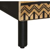 vidaXL Highboard 60x33,5x110 cm Masivni neobdelan les Mango | Shoptok.si