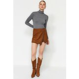 Trendyol Weave Suede With Camel Stones Shorts Skirt Cene