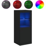  Komoda s LED svjetlima crna 41x37x100 cm | shoptok.hr
