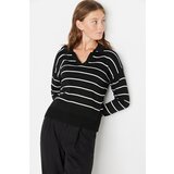Trendyol Black Polo Collar Knitwear Sweater Cene