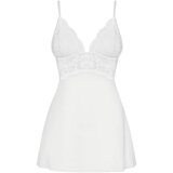 Obsessive 810-BAB-2 - čipkasta babydoll s tangicami (bela) - L/XL | Shoptok.si