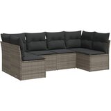  The Living Store Vrtna sedežna garnitura 6-delna z blazinami siv poli ratan - Vrtna Sedežna Garniture, (21452665) | Shoptok.si