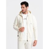 Ombre BASIC men's cotton sweatshirt set unbuttoned sweatshirt + joggers | Shoptok.si
