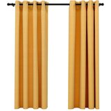  Zavjese za zamračivanje s prstenima 2 kom žute 140 x 175 cm | shoptok.hr