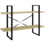 Ormarić za knjige s 2 razine boja hrasta 100x30x70 cm drveni | shoptok.hr