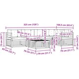  Set vanjskih sofa 6 kom. Bijela i bež Poliester | shoptok.hr